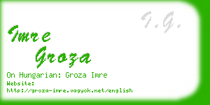 imre groza business card